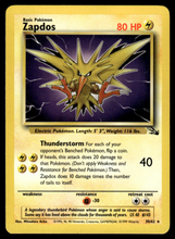 Load image into Gallery viewer, Pokemon Card Zapdos Fossil Set Non-Holo 30/62 NM-LP