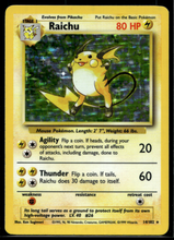 Load image into Gallery viewer, Pokemon Card Raichu Holo Base Set Unlimited 14/102 NM-LP