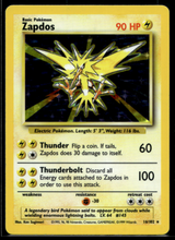 Load image into Gallery viewer, Pokemon Card Zapdos Holo Base Set Unlimited 16/102 NM-LP