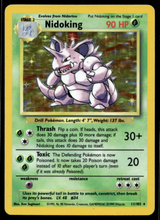 Load image into Gallery viewer, Pokemon Card Nidoking Holo Base Set Unlimited 11/102 LP-MP