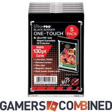 Load image into Gallery viewer, Ultra Pro 130PT Black Border UV ONE-TOUCH Magnetic Holder (5 count retail pack) #15270