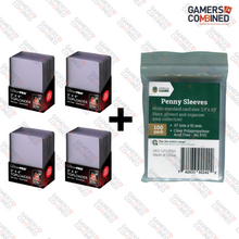 Load image into Gallery viewer, Ultra Pro 35pt Black Border Toploaders 81158 + Free Penny Card Sleeves
