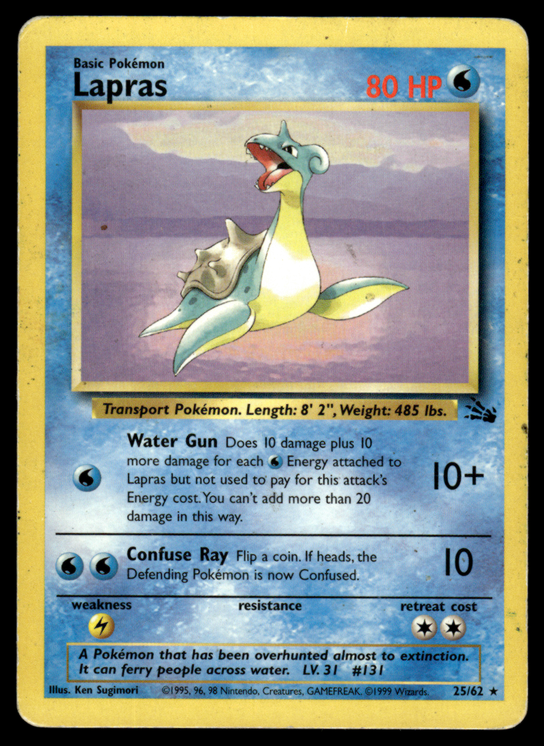 pokemon cards at sam's club Pokemon Card Lapras Fossil Set Non-Holo 25/62 LP-MP – Gamers Combined