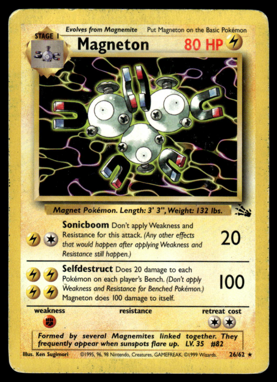 Pokemon Card Magneton Fossil Set Non-Holo 26/62 LP-MP – Gamers Combined