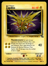 Load image into Gallery viewer, Pokemon Card Zapdos Fossil Set Non-Holo 30/62 NM-LP
