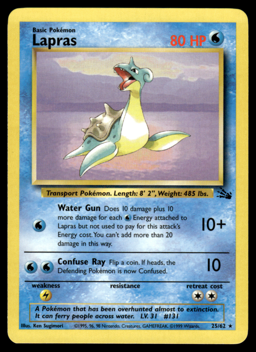 Pokemon Card Lapras Fossil Set Non-Holo 25/62 NM-LP – Gamers Combined