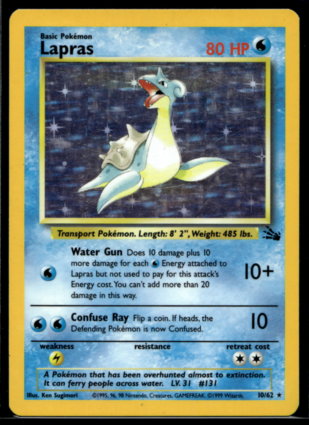 Pokemon Card Lapras Fossil Set Holo 10/62 LP-MP – Gamers Combined