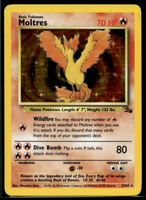 Pokemon Card Moltres Fossil Set Holo 12/62 NM-LP