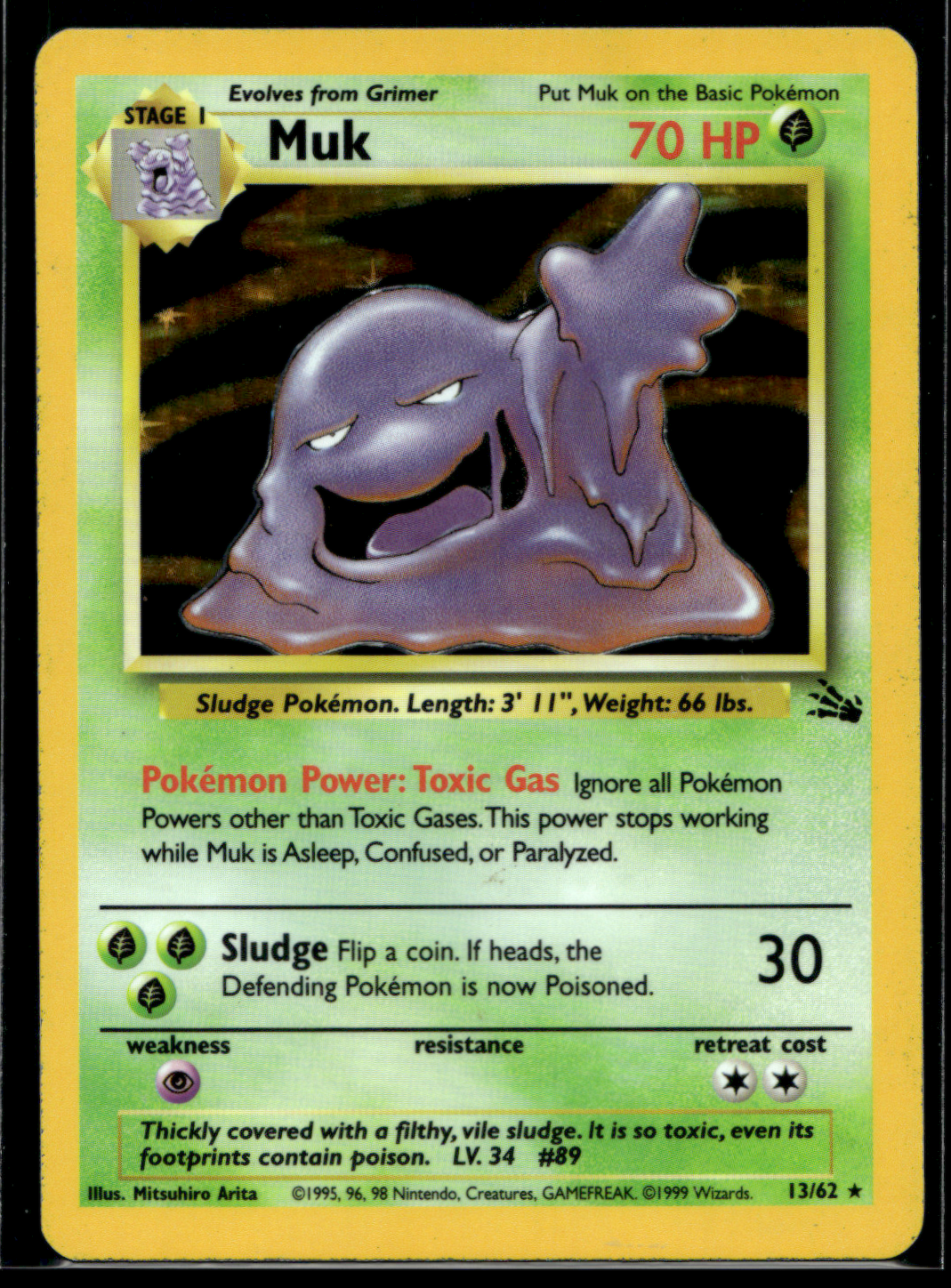 holographic muk pokemon card Muk 005/092 e Holo Card main image 1