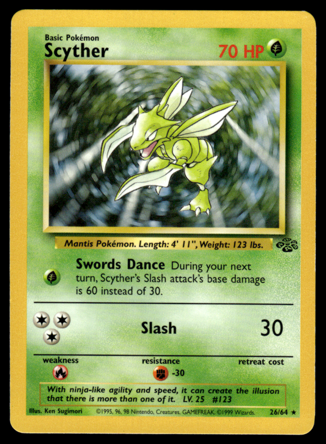 Pokemon Card Scyther Jungle Set Non-Holo 26/64 NM-LP – Gamers Combined