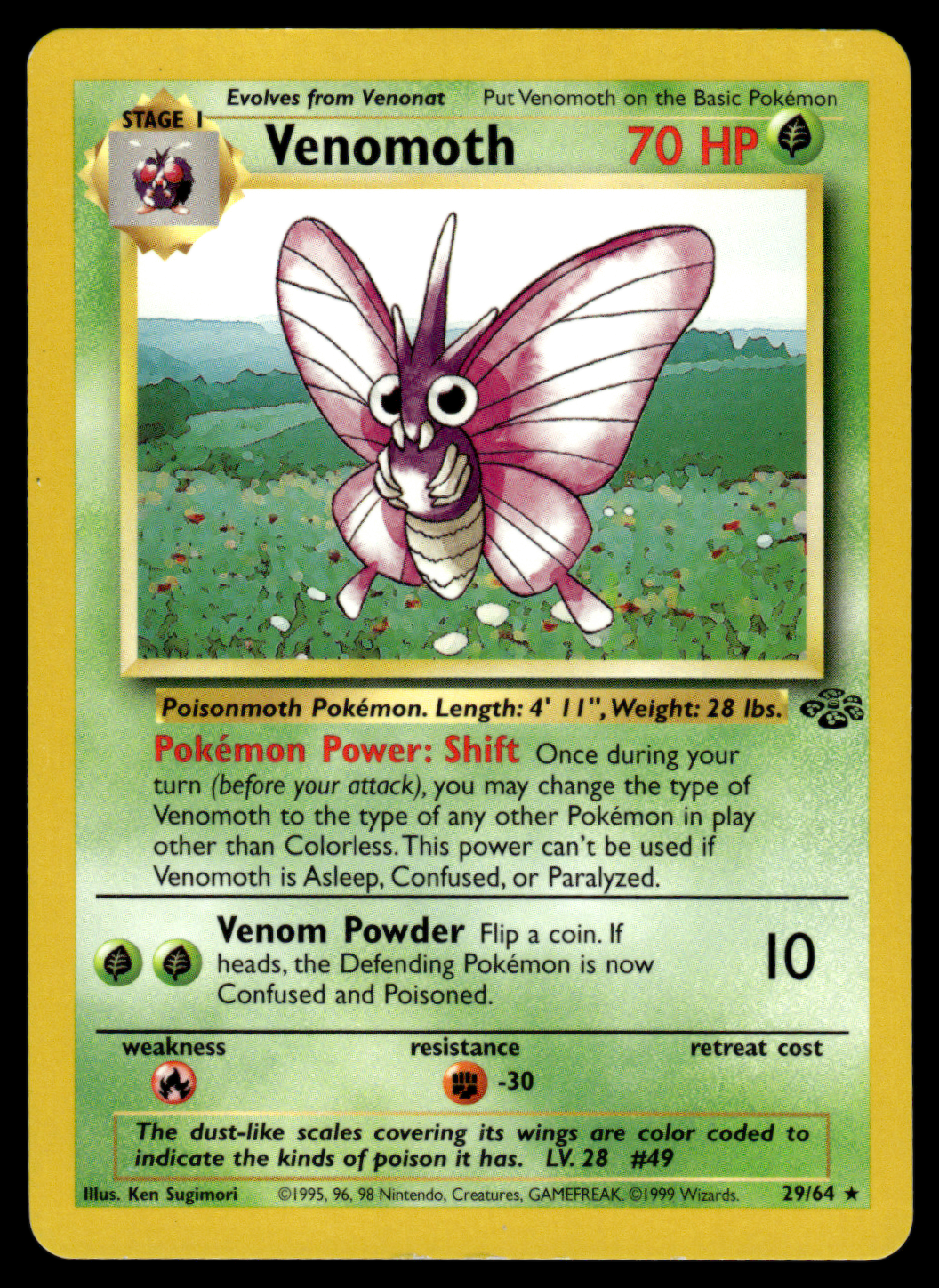 venomoth pokemon card price Pokemon Card Venomoth Jungle Set Non-Holo 29/64 NM-LP – Gamers Combined