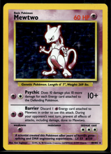 Load image into Gallery viewer, Pokemon Card Mewtwo Holo Base Set Unlimited 10/102 NM-LP
