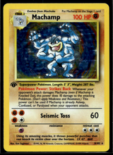 Load image into Gallery viewer, Pokemon Card Machamp Holo 1st Edition 8/102 LP-MP
