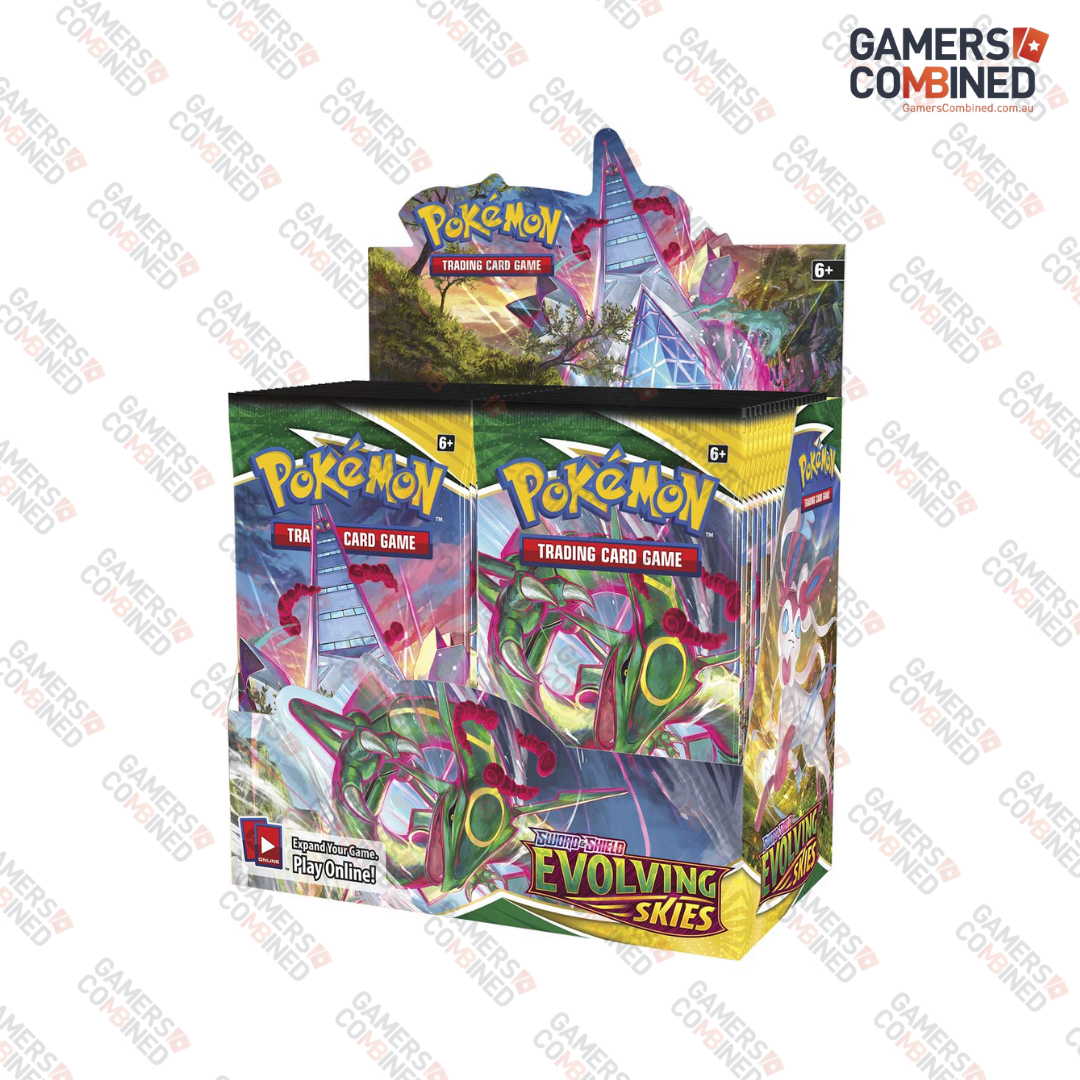POKMON TCG Evolving Skies Booster Box - 1 Box with 36 Packs Gamers Combined POKMON TCG Evolving Skies Booster Box - 1 Box with 36 Packs Gamers Combined