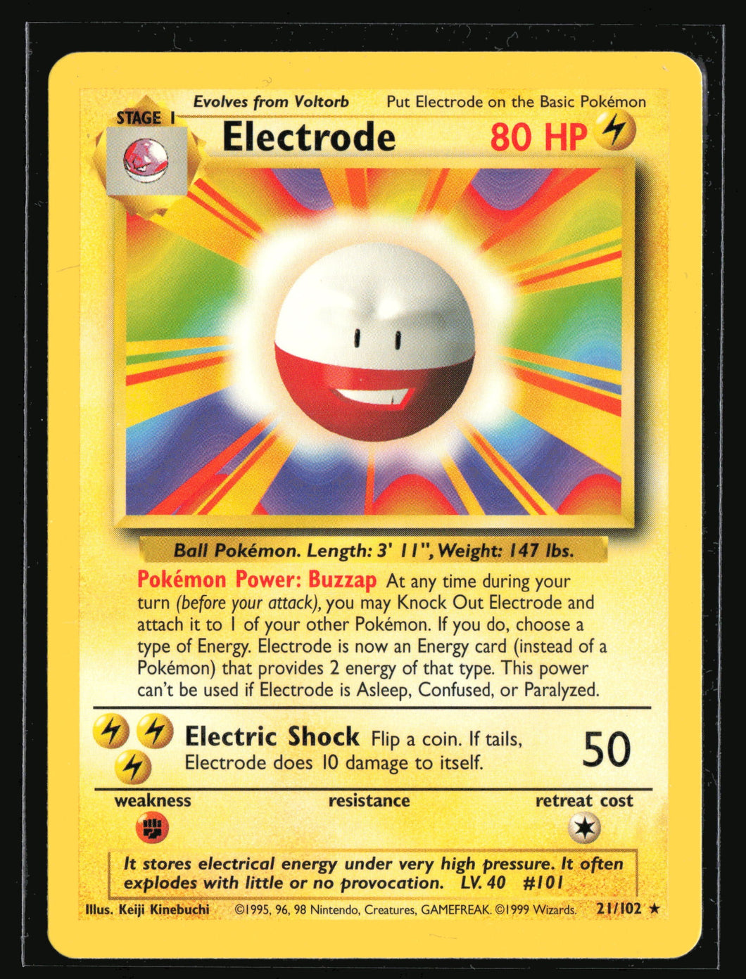 Electrode Base Set Unlimited 1999 Pokemon NM-LP