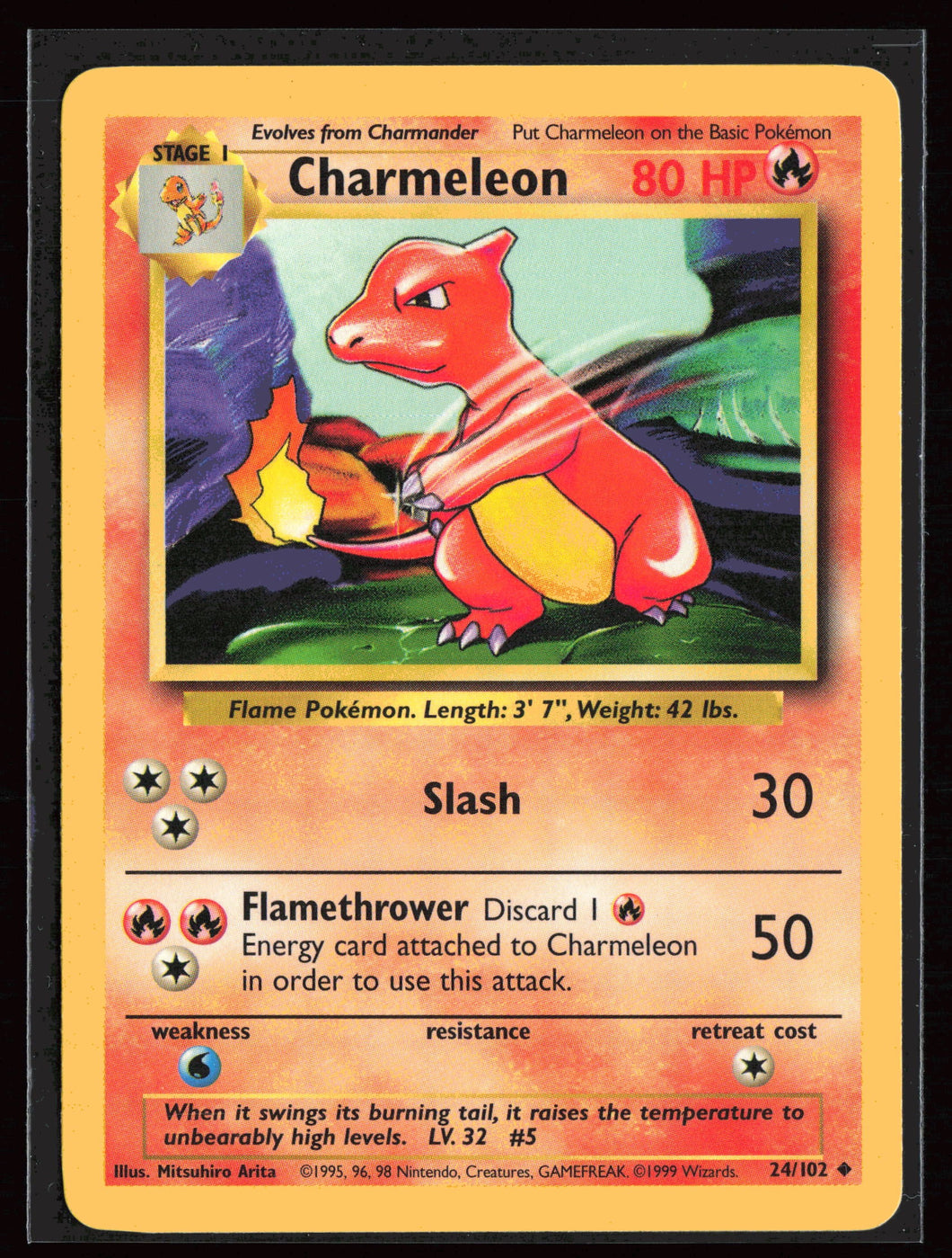 Charmeleon Base Set Unlimited 1999 Pokemon EXC-LP