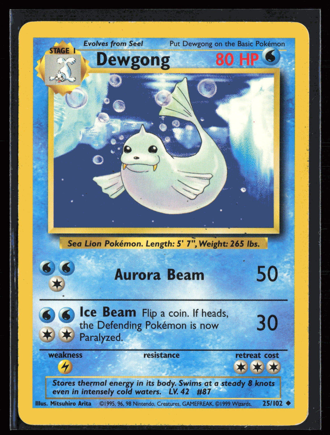 Dewgong Base Set Unlimited 1999 Pokemon LP-MP