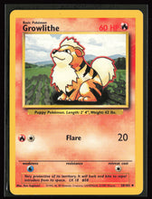 Load image into Gallery viewer, Growlithe Base Set Unlimited 1999 Pokemon EXC-LP
