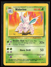 Load image into Gallery viewer, Nidorino Base Set Unlimited 1999 Pokemon EXC-LP
