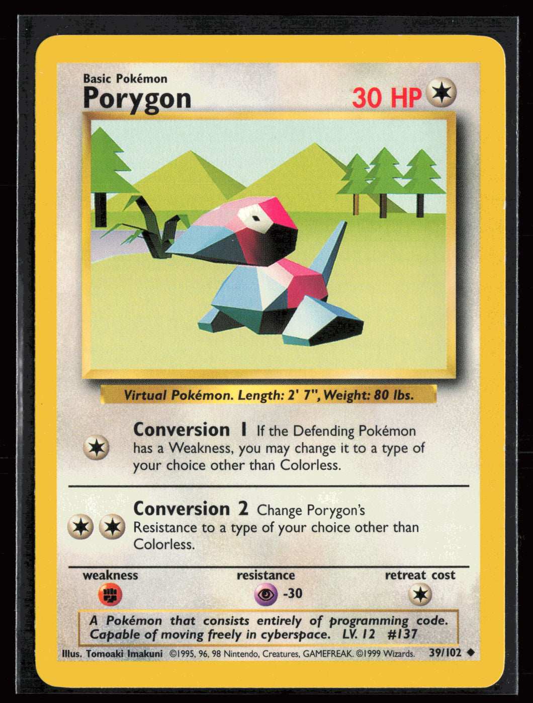 Porgyon Base Set Unlimited 1999 Pokemon EXC-LP