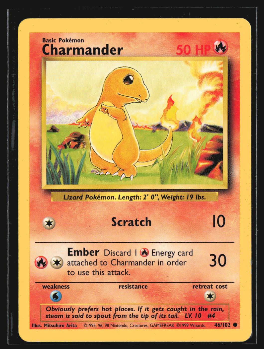 Charmander Base Set Unlimited 1999 Pokemon EXC-LP