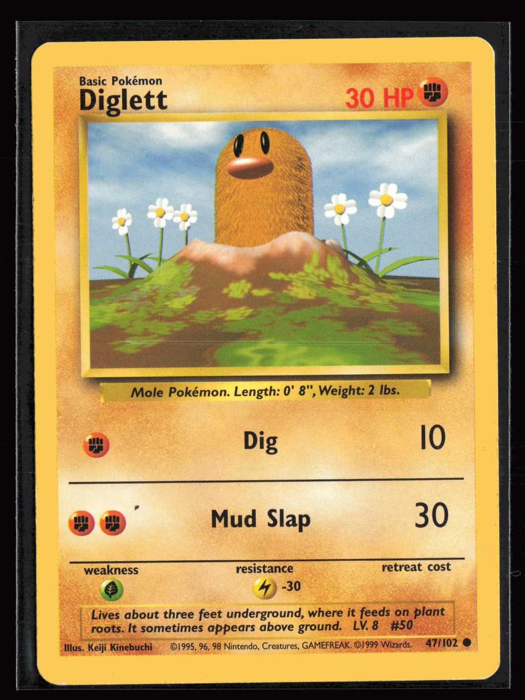 Diglett Base Set Unlimited 1999 Pokemon EXC-LP