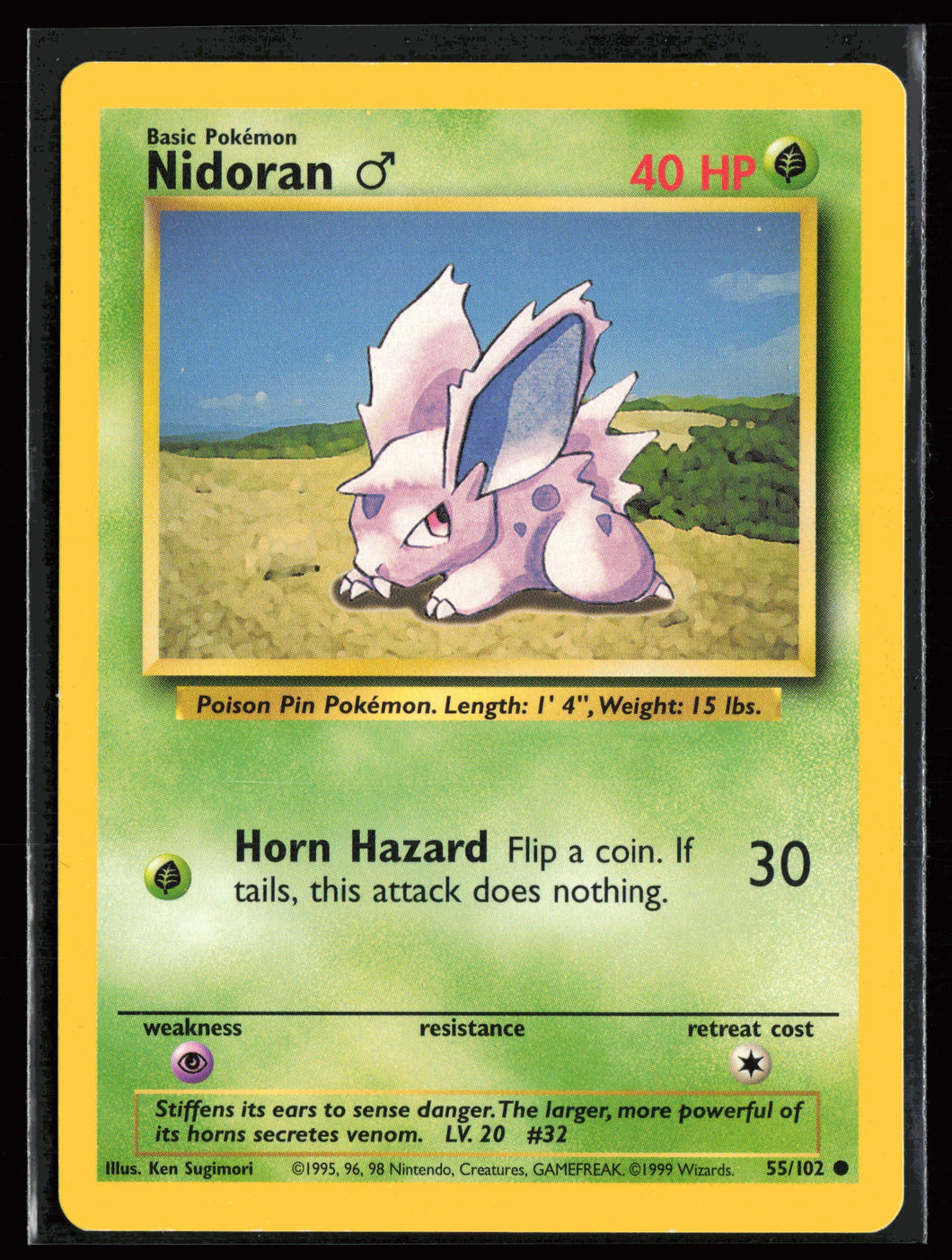 Nidoran Base Set Unlimited 1999 Pokemon NM-EXC