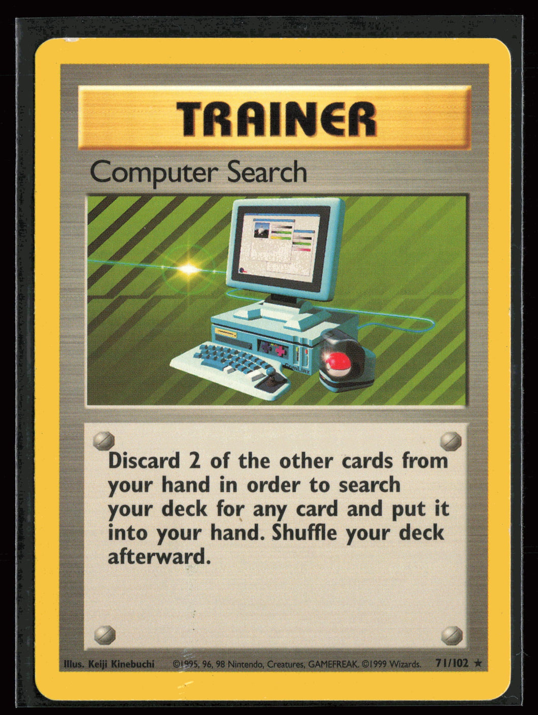 Computer Search Trainer Base Set Unlimited 1999 Pokemon EXC-LP