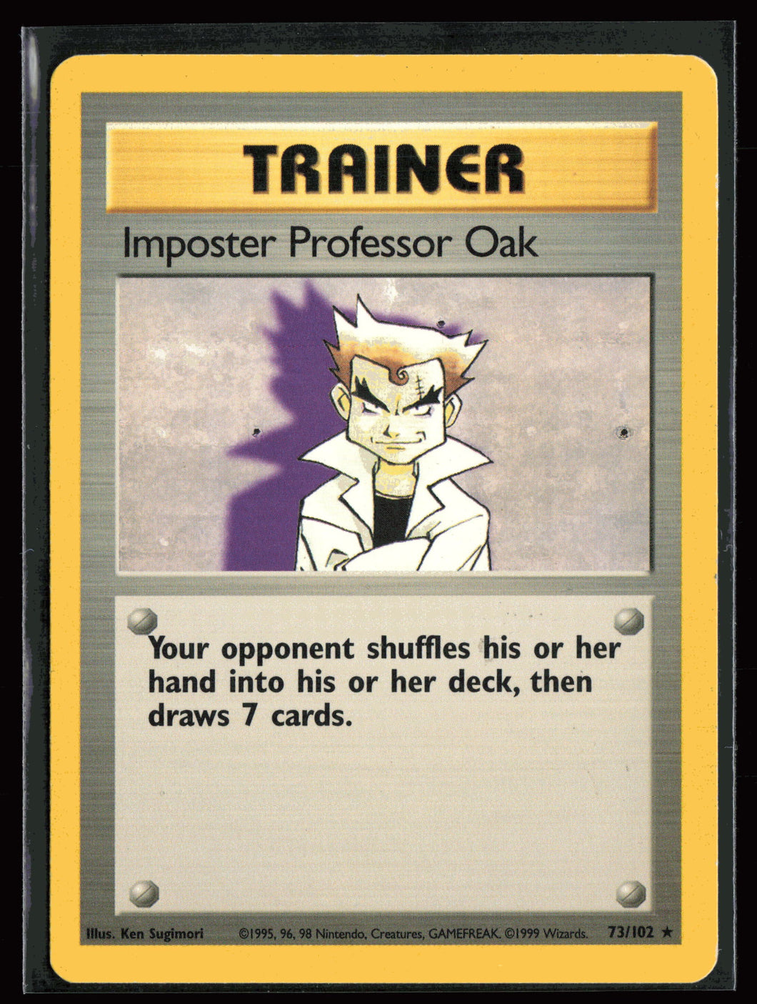 Imposter Professor Oak Trainer Base Set Unlimited 1999 Pokemon EXC-LP