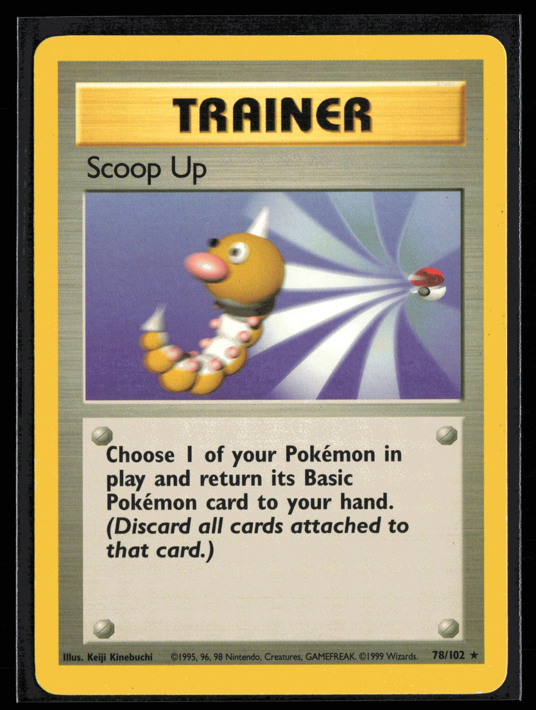 Scoop Up Trainer Base Set Unlimited 1999 Pokemon EXC-LP