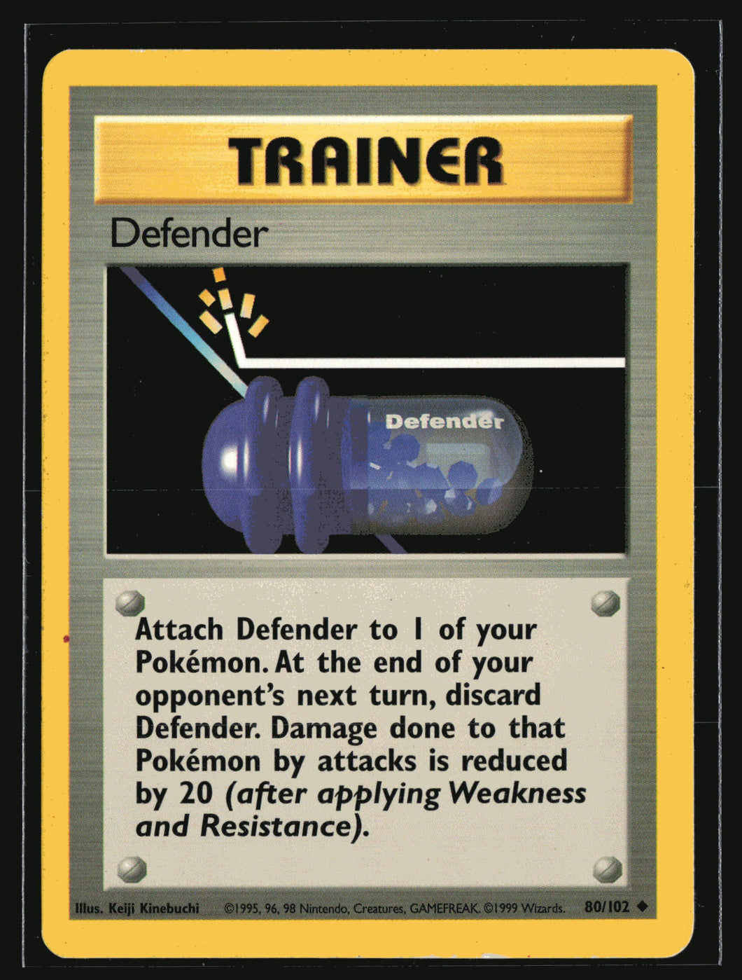 Defender Trainer Base Set Unlimited 1999 Pokemon EXC-LP