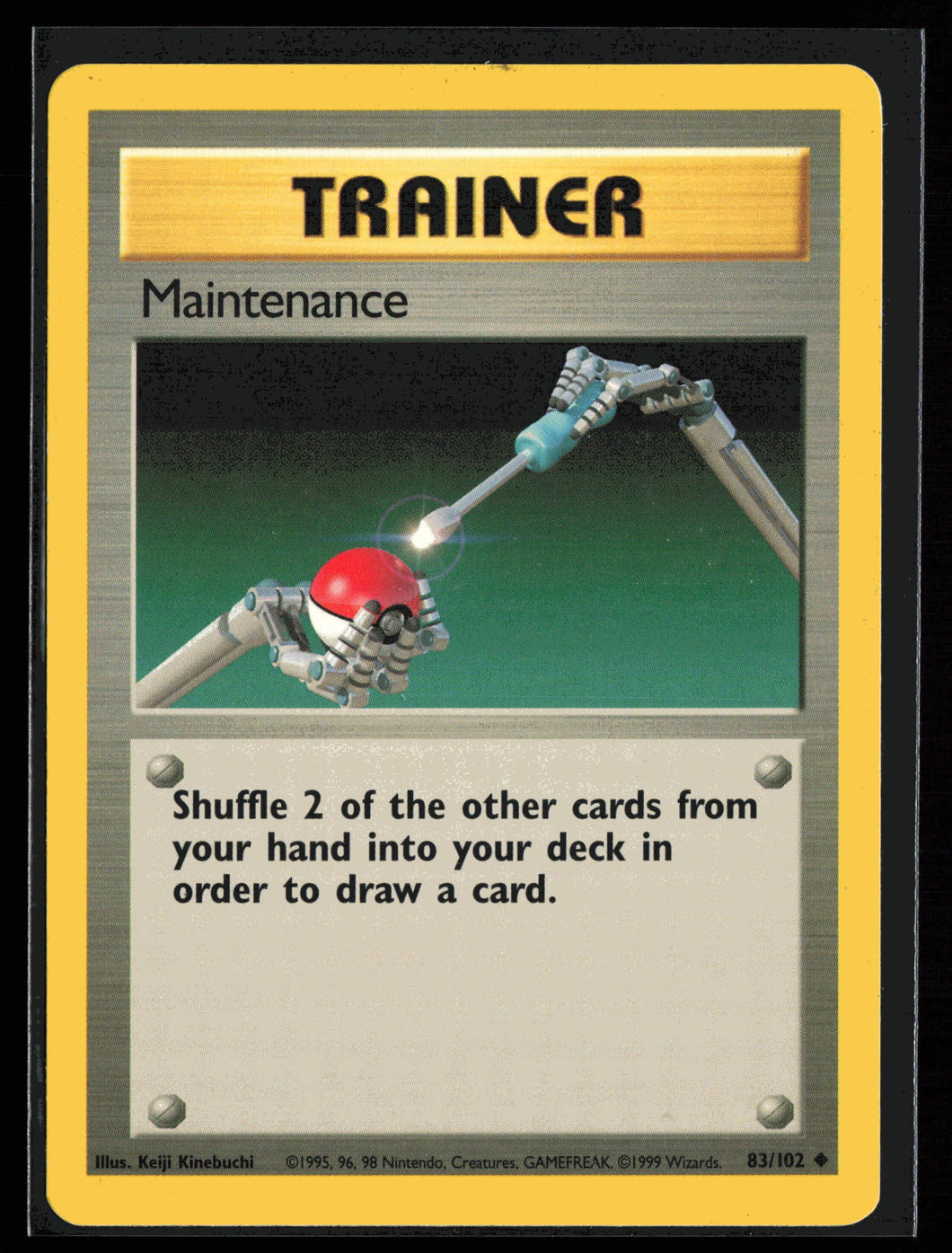 Maintenance Trainer Base Set Unlimited 1999 Pokemon EXC-LP