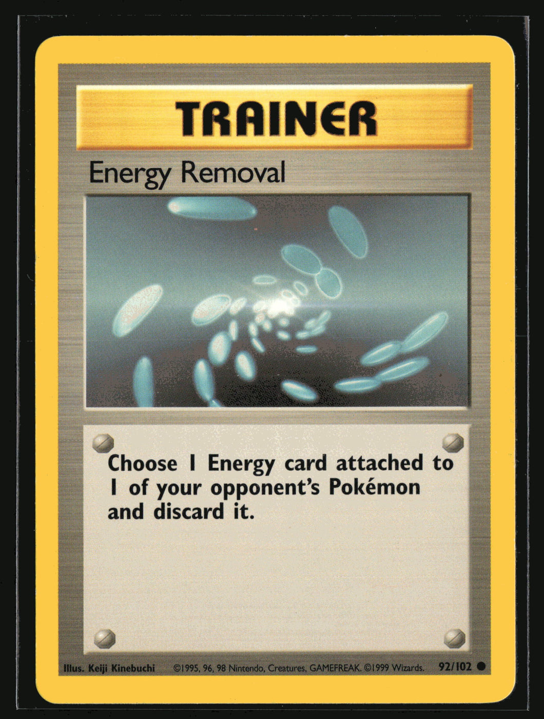 Energy Removal Trainer Base Set Unlimited 1999 Pokemon NM-EXC