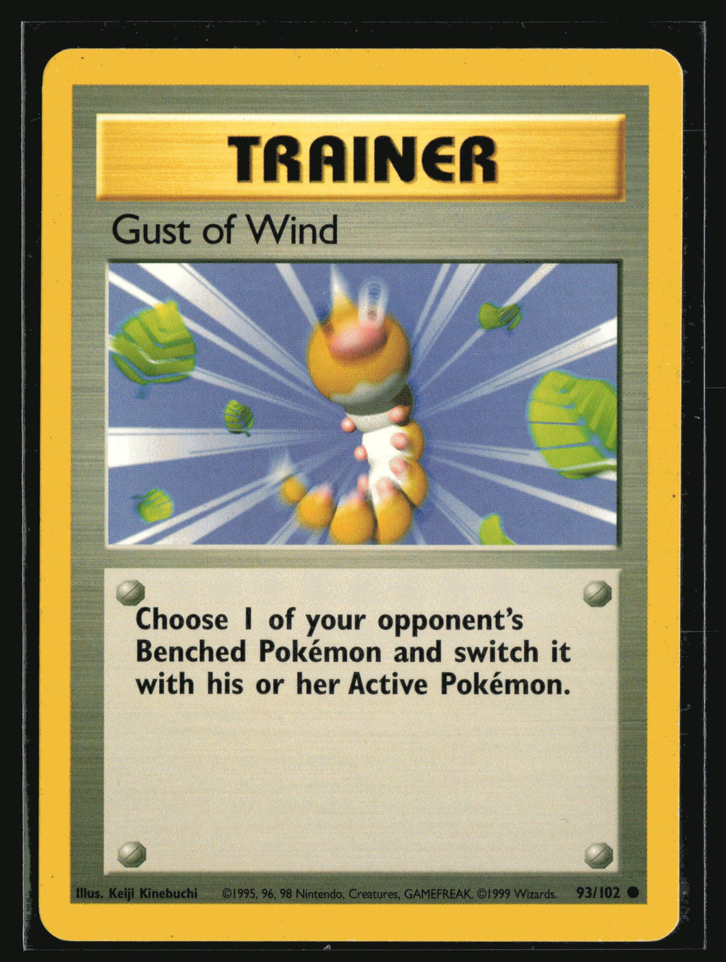 Gust of Wind Trainer Base Set Unlimited 1999 Pokemon EXC-LP