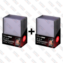 Load image into Gallery viewer, Ultra Pro 35pt Black Border Toploader 81158 (25ct) - 2 Pack
