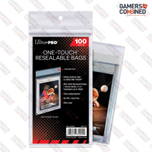 Load image into Gallery viewer, Ultra Pro One-Touch Sleeves with Resealable Lip #84005 (100 Pack) - Fits PSA, BGS, Beckett Slabs and More
