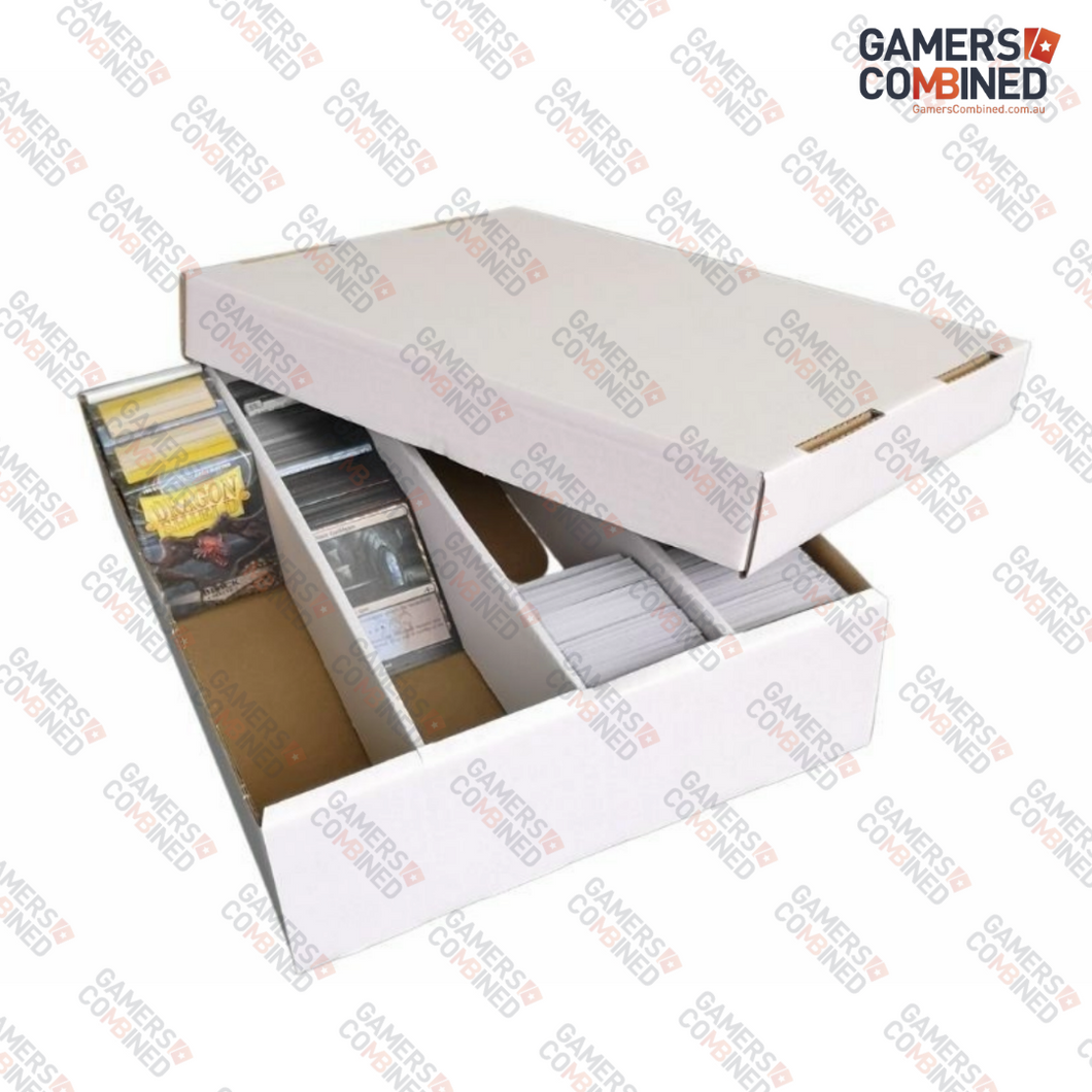 10 x Cardboard 3200ct Trading Card Storage Box with Lid Holds up to 3200 Cards